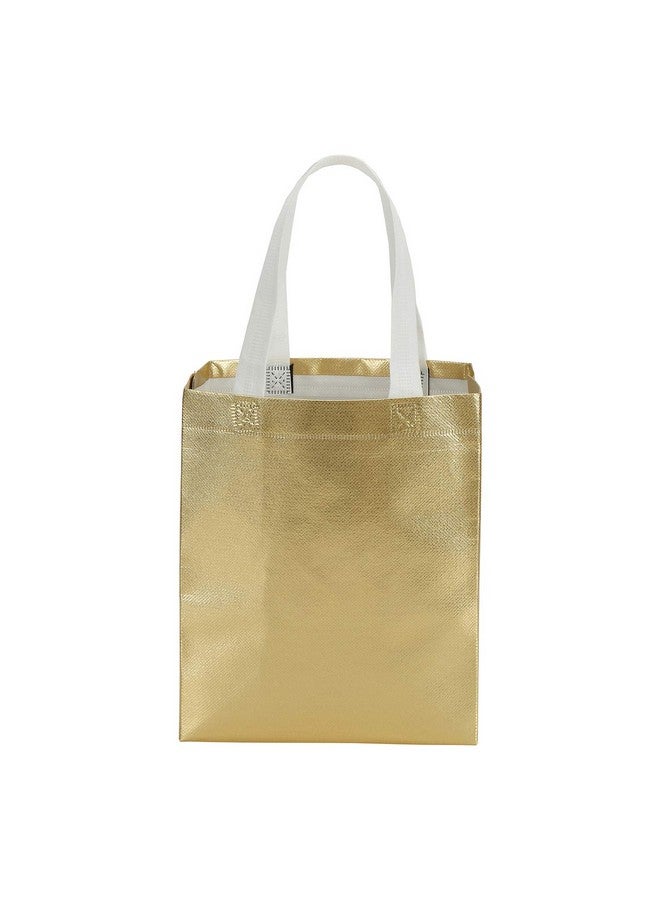 Tosnail 40 Pack 10 X 8 Inch Glossy Gold Reusable Grocery Bags Shopping Tote Bag With Handle Present Bag Gift Bag For Weddings, Birthdays, Party, Event - Gold - Image 4