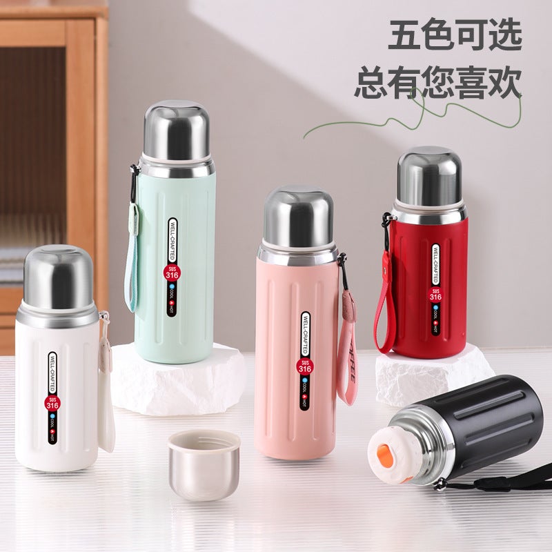 All-Steel 316 Stainless Steel Roman Vacuum Cup Large Capacity Tea Separation Tea Brewing Pot Water Cup Travel Pot - Image 2