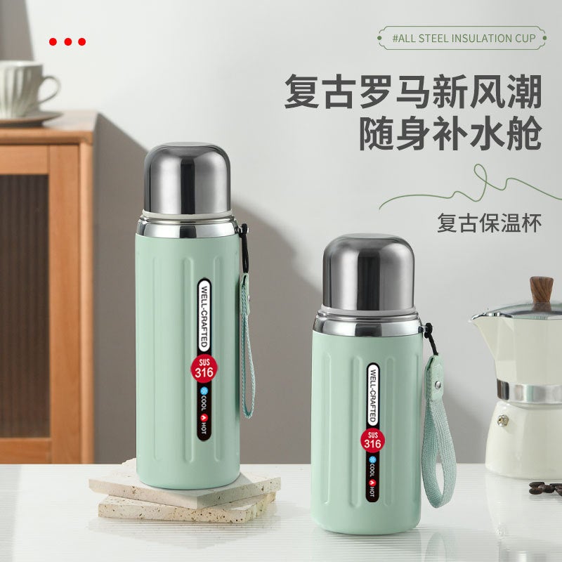 All-Steel 316 Stainless Steel Roman Vacuum Cup Large Capacity Tea Separation Tea Brewing Pot Water Cup Travel Pot - Image 3