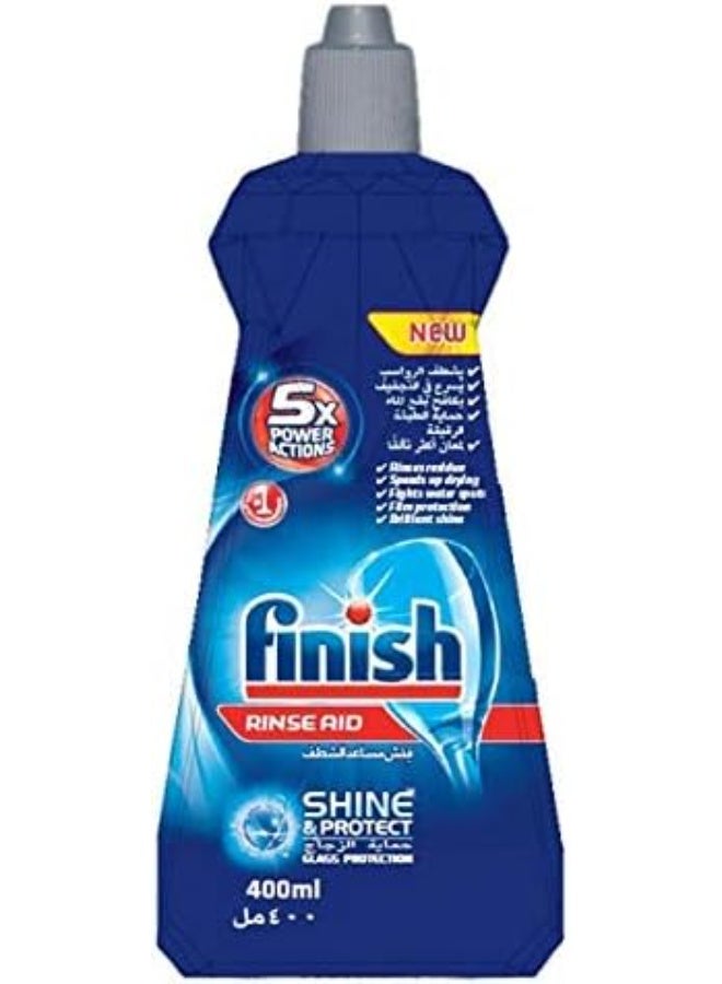 فنيش ملح منظف الأطباق فنش، 2 كجم- أقراص فنش باور بول للمعان والحماية، 26 قرص مع مساعد الشطف السائل فنش الأصلي، 400 مل - Image 3