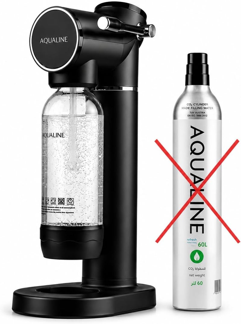Aqualine Essence Sparkling Water Maker, Standard Kit | Home Soda Maker | BPA-Free 1L Bottle | Proudly Saudi | CO2 Not Included | Black - Image 1