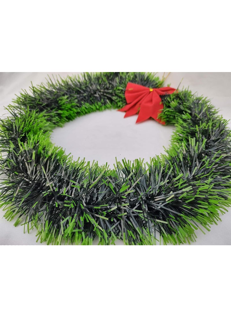 DEV POOJA STORE DEV POOJA STORE Round Shape Wreath Green Color 9 Inch Wreath for Christmas Decoration  - Image 2