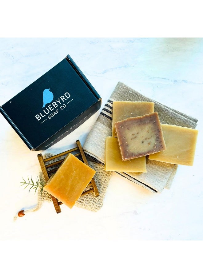 BLUEBYRD SOAP CO. - Blubyrd Goats Milk Bars Soap Set 5 Piece Soap For Eczema Psoriasis Soap Nature Goats Soaps Bars Organic Goat'S Milk Natural Soaps Bars For Kids Men Women (Goatmilk) - Image 1