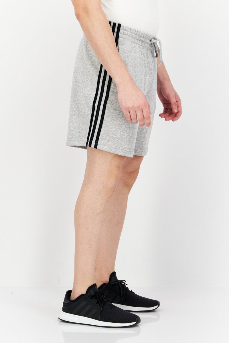 Adidas Men Brand Logo Training Shorts, Grey - Image 4