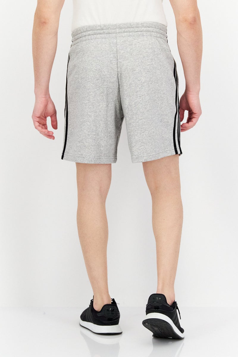 Adidas Men Brand Logo Training Shorts, Grey - Image 3