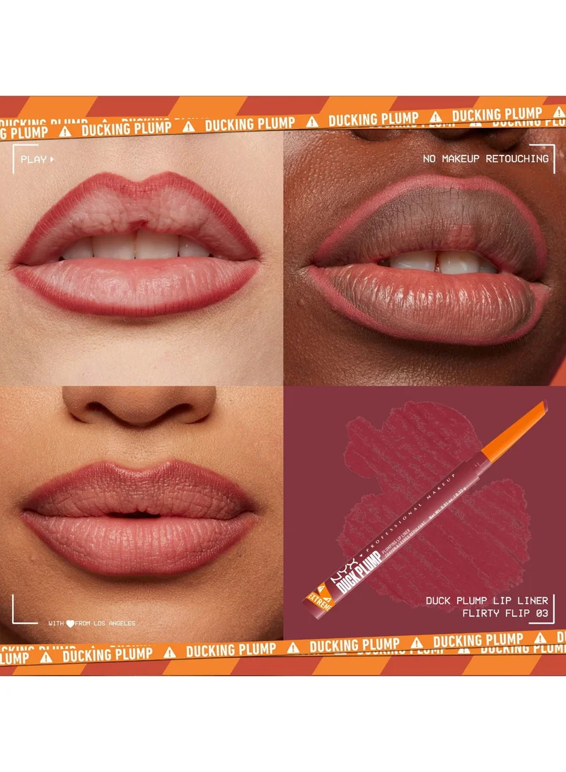 NYX PROFESSIONAL MAKEUP Duck Plump Plumping Lip Liner Lip Liner Up To 10 Hr Wear Matte Finish Flirty Flip