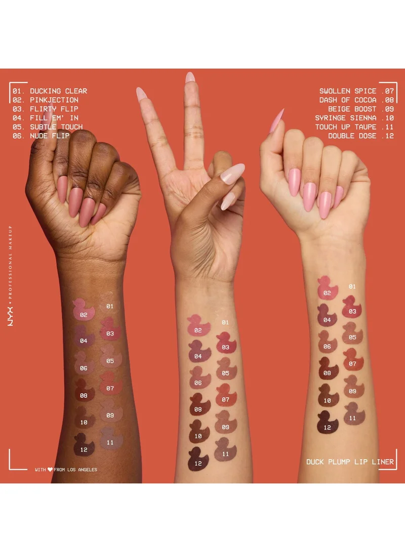 NYX PROFESSIONAL MAKEUP Duck Plump Plumping Lip Liner Lip Liner Up To 10 Hr Wear Matte Finish Flirty Flip