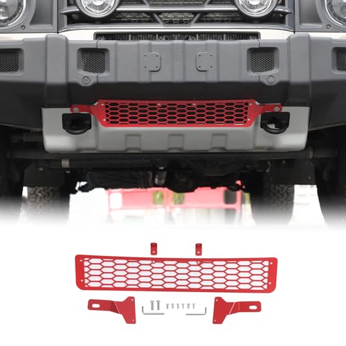 Hudiriy Car Front bumper Lower Grille proof net Compatible with Compatible with Ineos Grenadier 20202025 Front Insect Net Car Screenning Grill Mesh Protection Cover Accessories carbon steelRed - Image 1