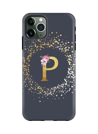 Monogram Tough Cover for Apple iPhone 11 Pro Case Custom Initials Letter Floral Pattern Tough Pro Dual Layer hybrid PC inner TPU protection Alphabet- P (Grey) - pzsku/Z7125052E7EA853BEC65FZ/45/_/1666425375/8a0551ae-1ca2-453d-b979-7fa272f2cace