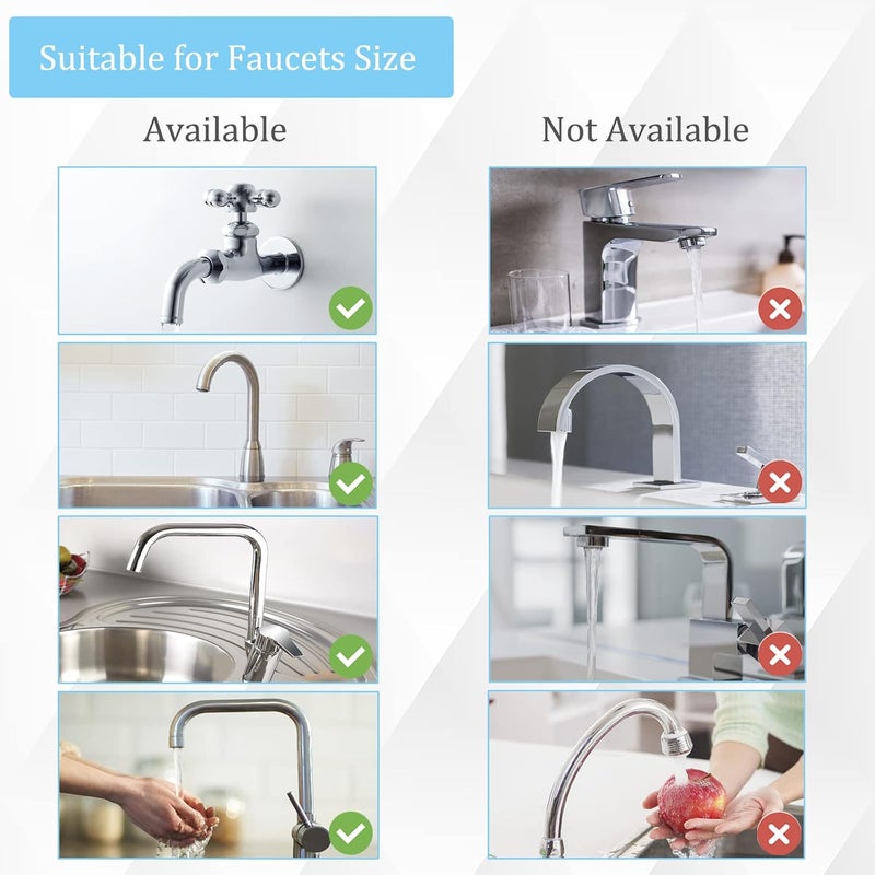 Sunenlyst Sink Spray Rubber Hose, Sink Hose Attachment for Faucet Portable Sink Hose Faucet Sprayer, Shampoo Sprayer for Dog, Pets, Bathing Baby, Washing Hair, Rinsing Vegetables (For sink) - Image 2