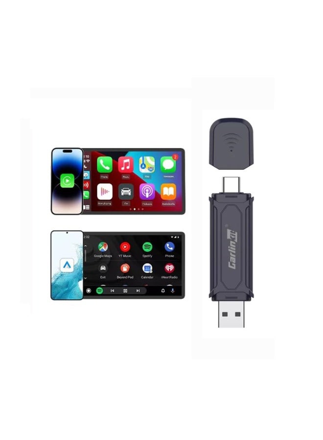 Carlinkit Mini SE Pro Wireless CarPlay & Android Auto Adapter – USB-C/A Universal Car Adapter, 5-Device Multi-Connection, High-Durability, Plug-and-Play - Image 1