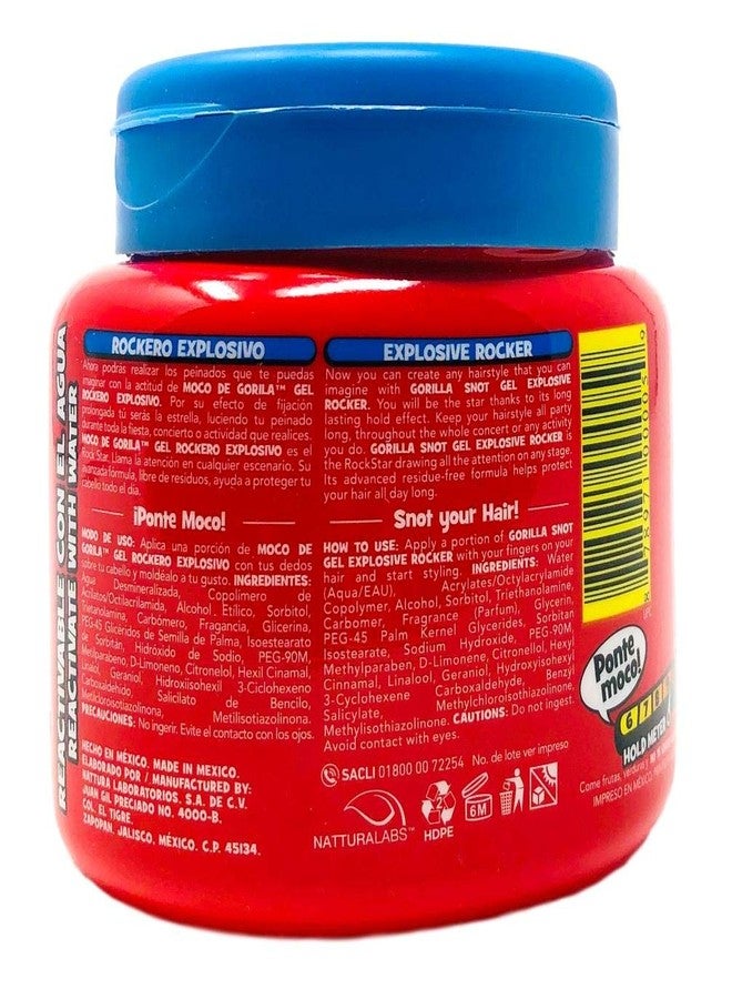 Moco de Gorila Rockero Hair Gel | Explosive Hair Styling Gel for Extreme Long-lasting Hold, Gorilla Snot Gel is the Ultimate Hair Gel to create any Rocker Hairstyle; 9.52 Ounce Jar - Image 3