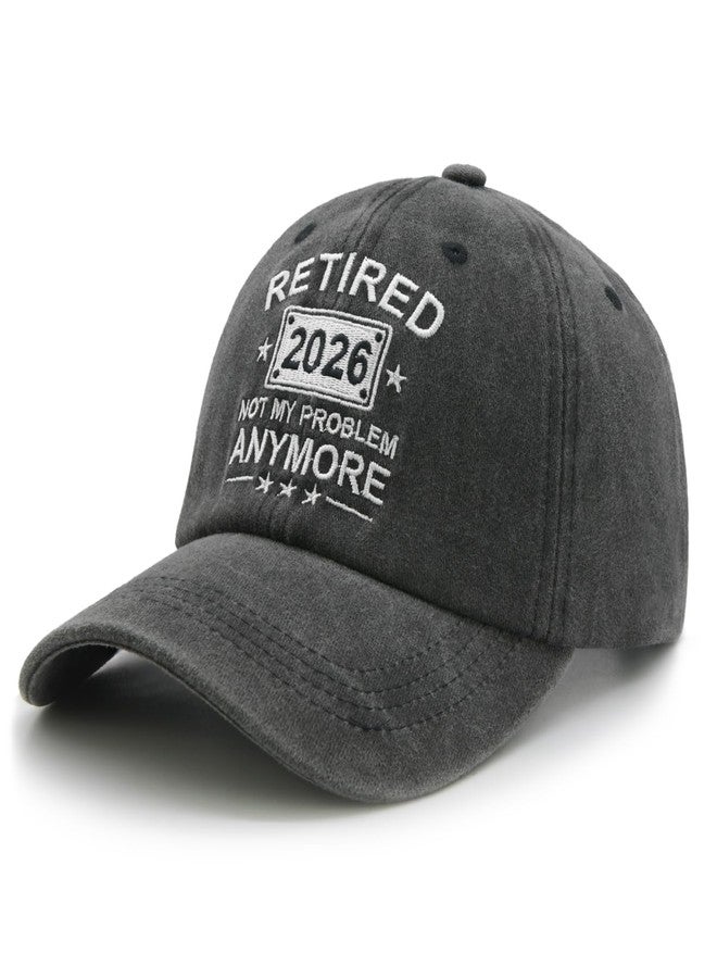 HAFOUXIGM Retirement Gifts for Men Women 2026, Funny Retired Hat Not My Problem Anymore Baseball Cap Black - Image 2