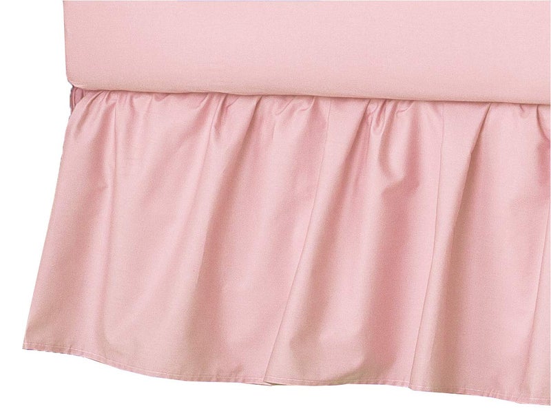 American Baby Company American Baby Company Ultra Soft Microfiber Ruffled PortaMiniCrib Skirt Blush Pink for GirlsPack of 1 