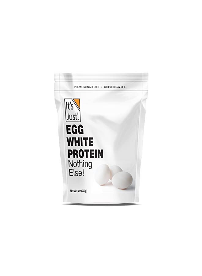 It's Just! It's Just! - Egg White Protein Powder, Dried Egg Whites Protein, Meringue Ingredient, Non-GMO, USA Farms, Unflavored (8oz) - Image 1