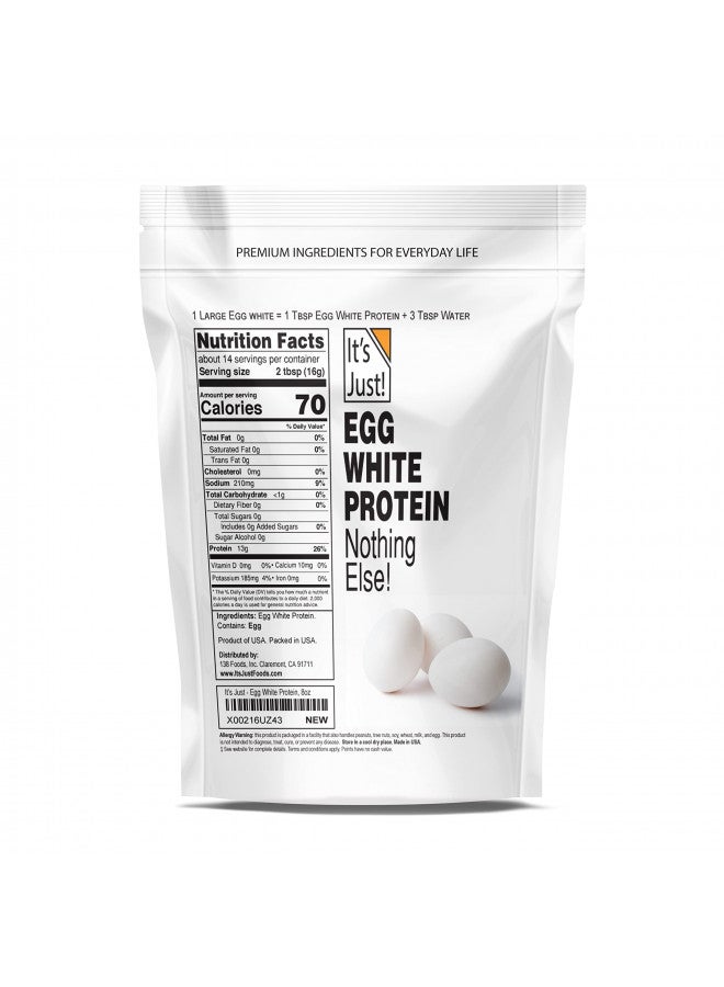 It's Just! It's Just! - Egg White Protein Powder, Dried Egg Whites Protein, Meringue Ingredient, Non-GMO, USA Farms, Unflavored (8oz) - Image 3