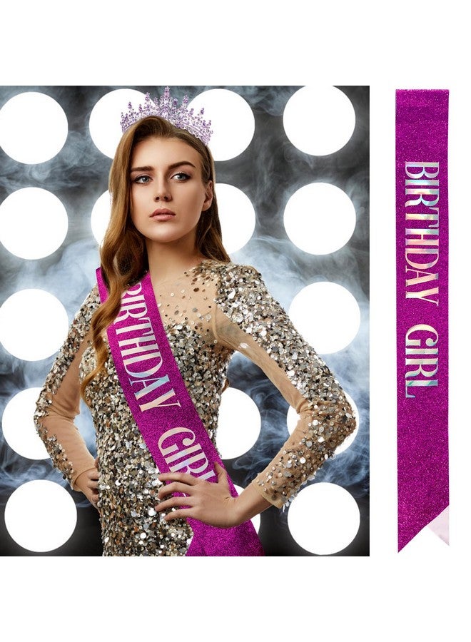 Velscrun Purple Crystal Birthday Tiara Crowns for Women Girls Elegant Princess Crown with Combs Birthday Girl Headband Sash Happy Birthday Party Decorations Birthday Gift Hair Accessories - Image 3