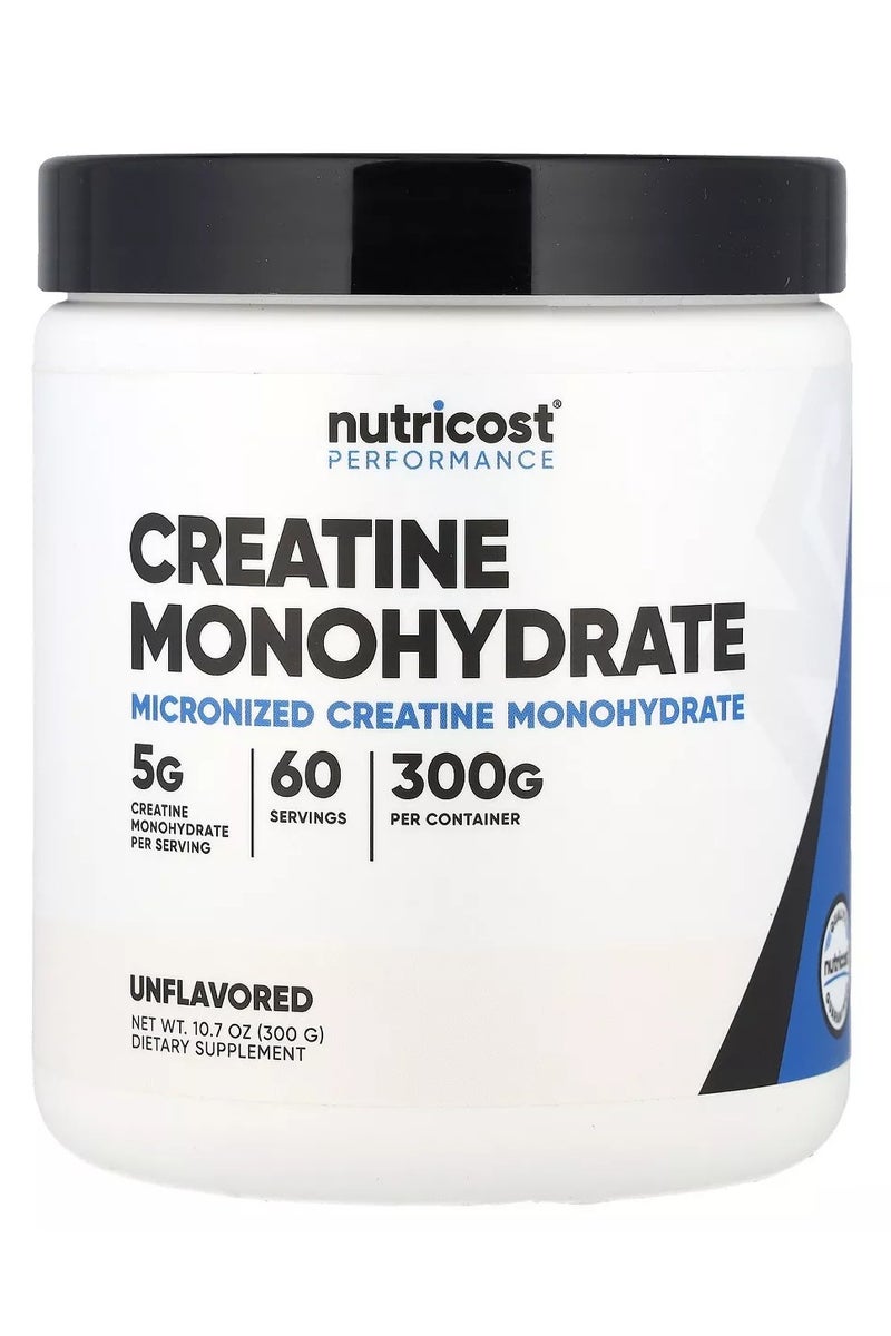 Nutricost Creatine Monohydrate Powder 300g Unflavoured - Image 1