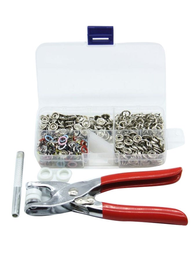 نيبمينينت طقم مكون من 110 الأزرار المعدنية الدائرية مع أداة تثبيت متعدد الألوان - Image 1