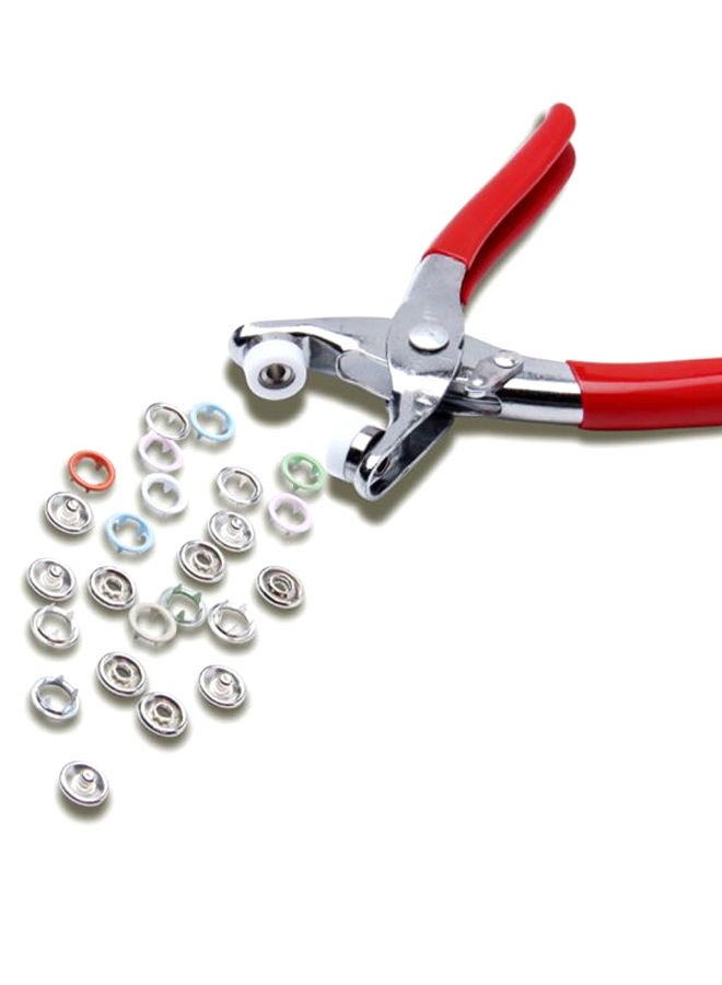 نيبمينينت طقم مكون من 110 الأزرار المعدنية الدائرية مع أداة تثبيت متعدد الألوان - Image 2