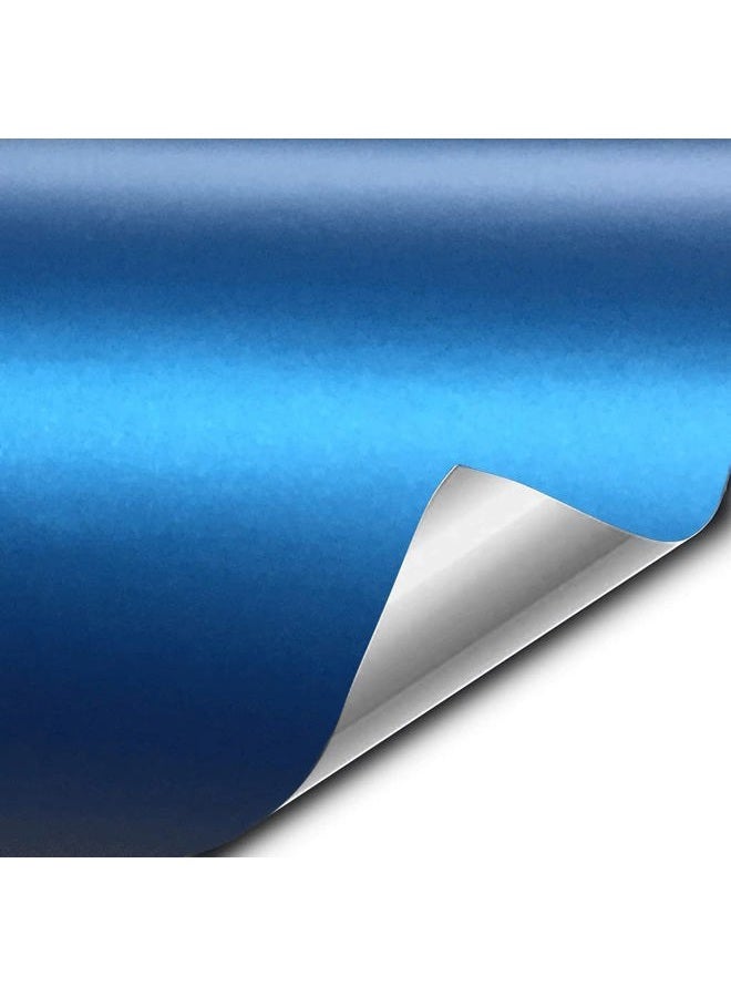 VViViD + Matte Metallic Blue (Ghost) Vinyl Wrap Roll (1ft x 5ft) - Image 1