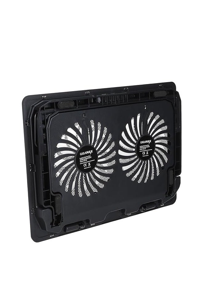 Gigamax - Gigmax Gm-77 Laptop Cooling Pad With Usb Connection - Black - Image 1