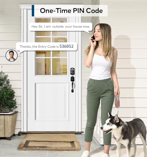 TEEHO Keyless Entry Door Lock Deadbolt with Handle Set, Electronic Digital Smart Locks Set for Front Door with 2 Keys, Easy to Install Keypad Deadbolt, Auto Lock - Matte Black - Image 4