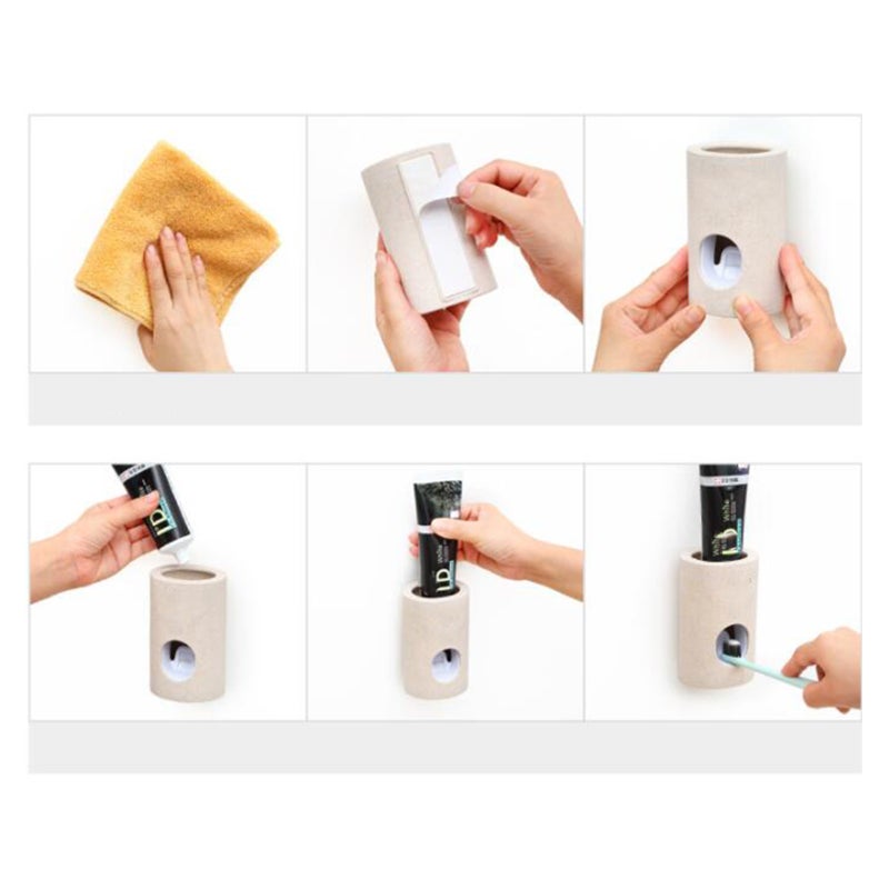 Multifunctional Toothpaste Squeezer Tube Dispenser Adhesive Toothbrush Holders for Home Children - Image 2