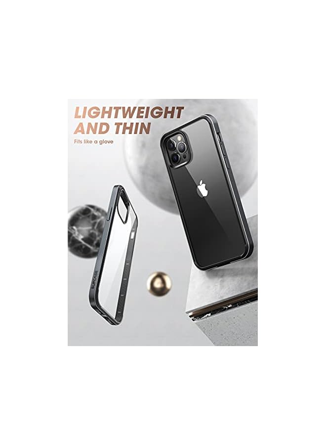 سوبكيس حافظة سلسلة Unicorn Beetle Edge لهاتف iPhone 13 Pro (إصدار 2021) مقاس 6.1 بوصة، حافظة شفافة بإطار نحيف مع مصد داخلي من مادة TPU وشفاف (أسود) - Image 3