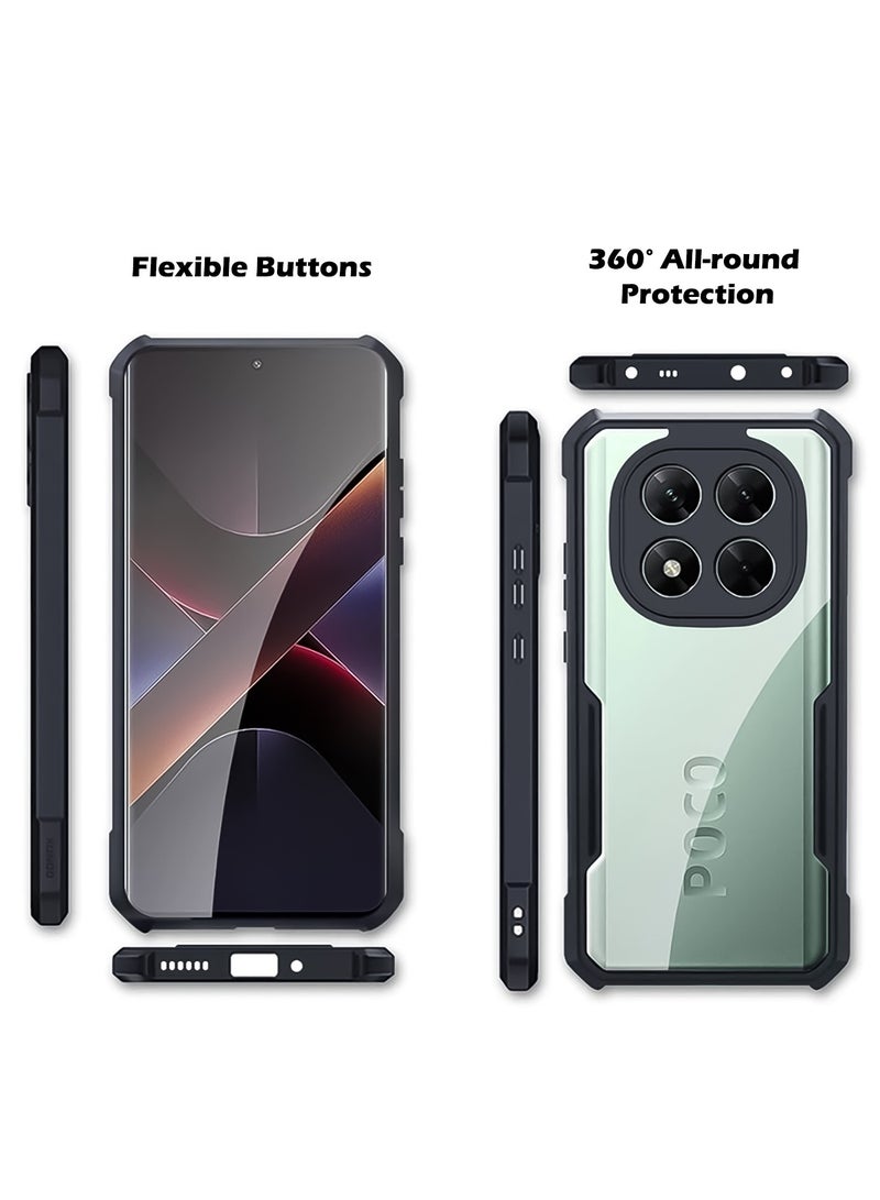 For Xiaomi POCO X7 5G Case, Camera Lens Protection Back Cover, TPU+PC Shockproof Bumper Mobile Phone Case,  Anti-Yellowing Slim Fit Protective Casing - Image 2