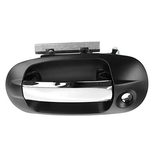 TRQ مقبض باب خارجي أمامي أيسر كروم وأسود للجانب السائق متوافق مع فورد إكسبيديشن 2003-2017 ولينكولن نافيجيتور - Image 1