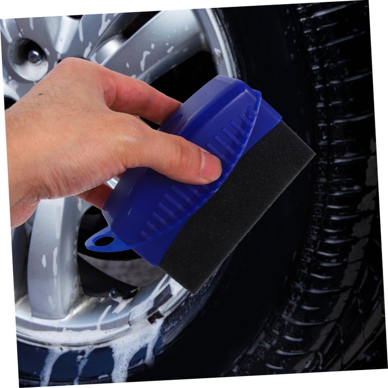 Blue Car Sponge Brush Cap Detail Polishing Pad Wax Applicator Tire Dressing Tool - Image 5