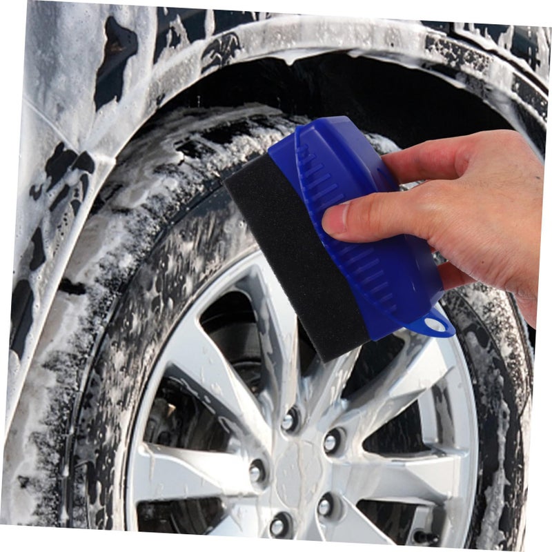 Blue Car Sponge Brush Cap Detail Polishing Pad Wax Applicator Tire Dressing Tool - Image 4
