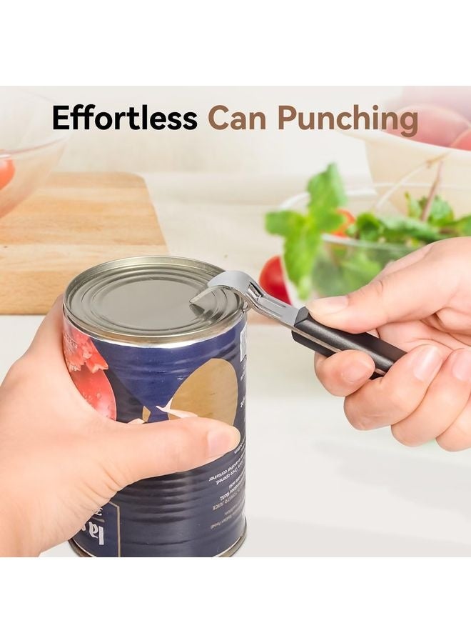 HOMESTAR Can Punch Opener with Non-Slip Handle, 2-in-1 Stainless Steel Beer Bottle and Can Opener, Rust-Resistant and Compact, for Kitchen, Bar, Camping - Image 3