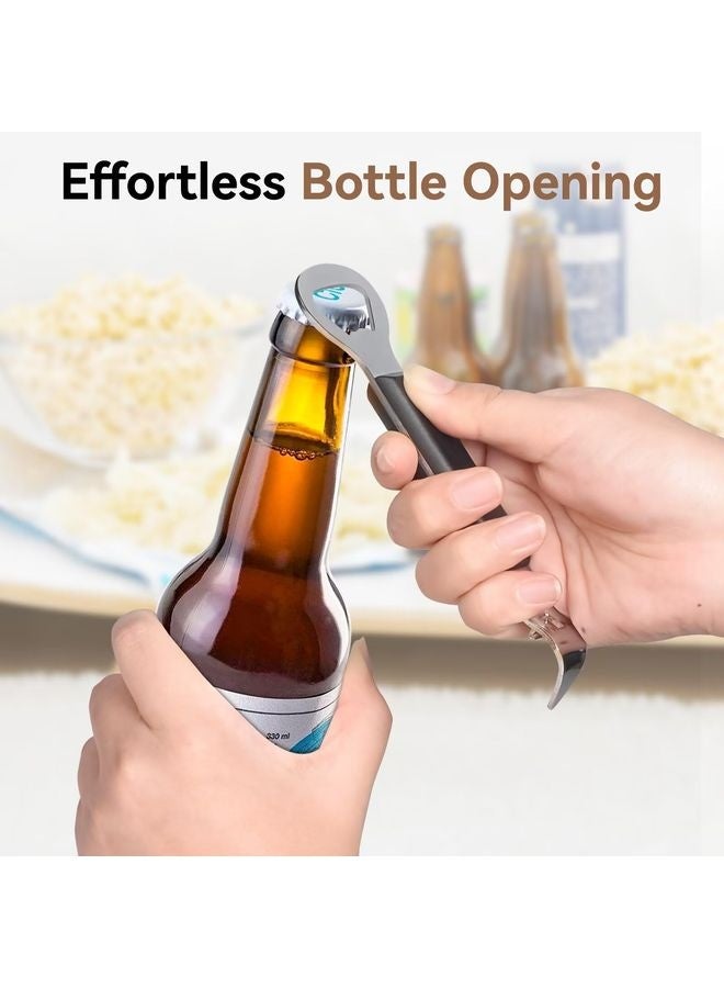 HOMESTAR Can Punch Opener with Non-Slip Handle, 2-in-1 Stainless Steel Beer Bottle and Can Opener, Rust-Resistant and Compact, for Kitchen, Bar, Camping - Image 2