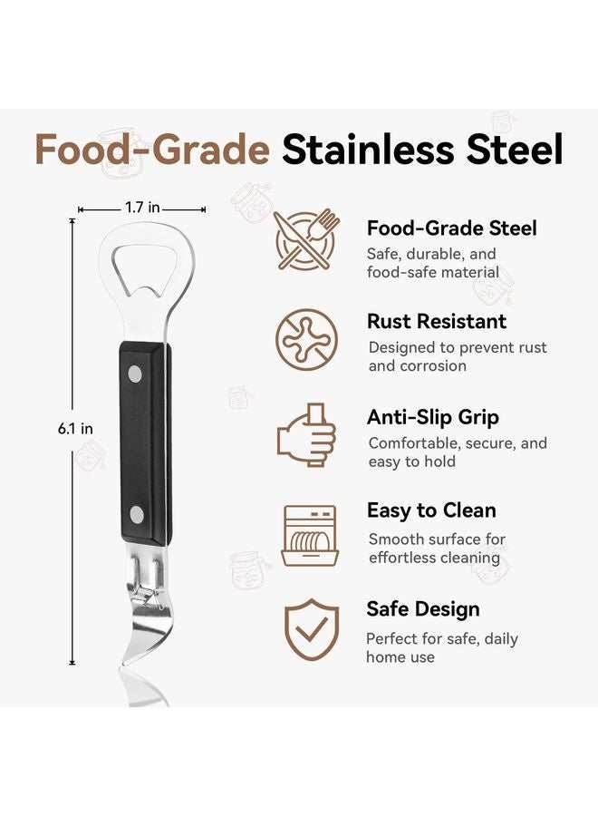 HOMESTAR Can Punch Opener with Non-Slip Handle, 2-in-1 Stainless Steel Beer Bottle and Can Opener, Rust-Resistant and Compact, for Kitchen, Bar, Camping - Image 4
