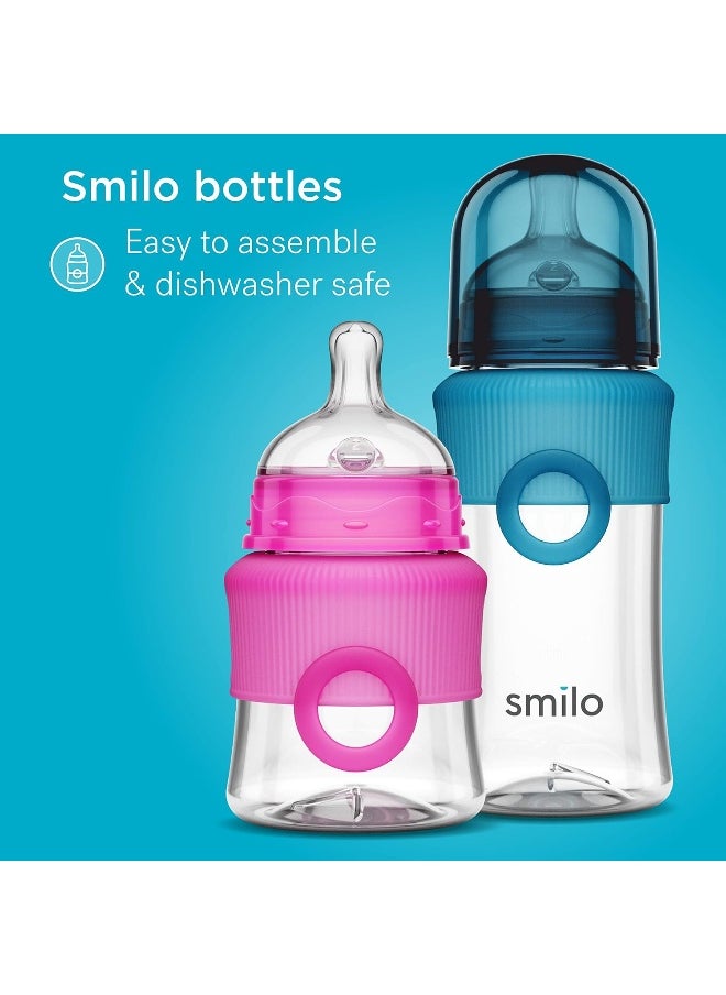 Smilo Anti-Colic Bottle Nipple, Fast Flow 9M+, Stage 3 Suitable from 9 Months, Smooth Flow Anti-Colic (Pack of 6)