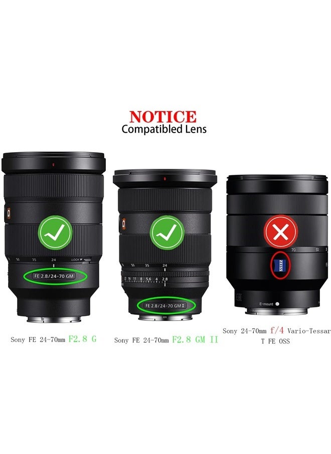 HUIPUXIANG 82mm Lens Cap Cover Compatible for Sony FE 16-35mm F2.8(Not for F4) GM,FE 24-70 mm F2.8 G,FE 24-70mm F2.8 GM II,HUIPUXIANG [2 Pack]  - Image 3