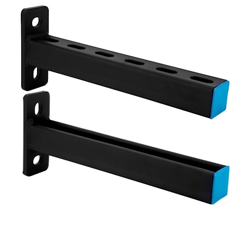 YXGJDP 2 PCS Steel Shelf BracketDisplay BracketDIY ProjectsMetal Strut ChannelSteel Slotted BracketPipe Support1 Foot Long - Image 1