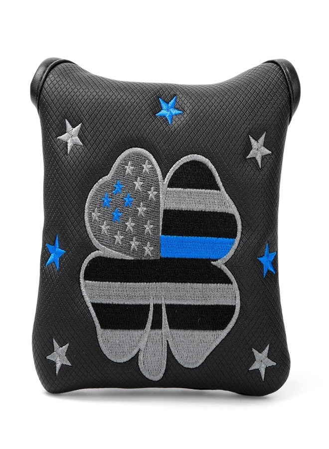 brdejc Golf Putter Covers Mallet Putter Headcover Leather Putter Covers Golf Club Covers Magnetic Golf Putter Headcover for Most Brand (Grey) - Image 1