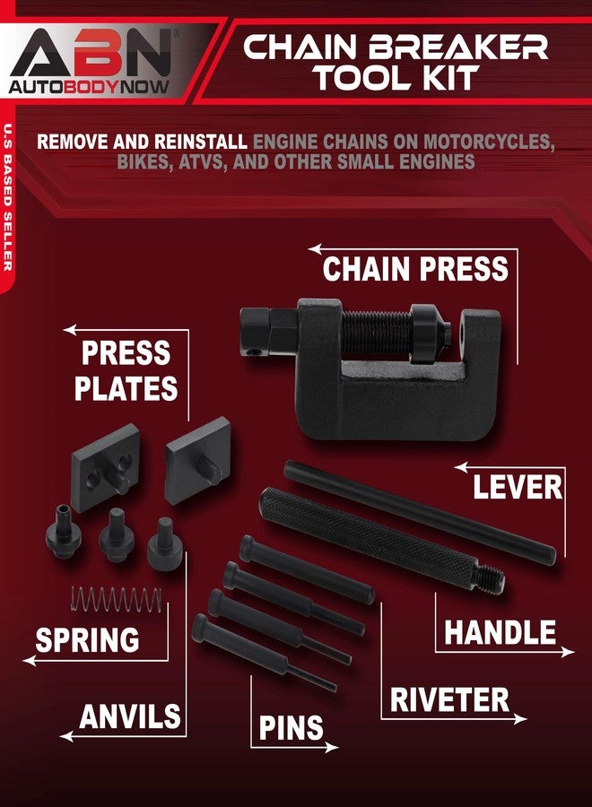 ABN Chain Breaker 13-Piece Set with Carrying Case - Chain Cutter and Riveter for Motorcycle, Bike, ATV - Image 2