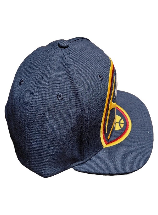 Mitchell & Ness Denver Nuggets NBA XL Logo Snapback Hat Cap, Blue - Image 5