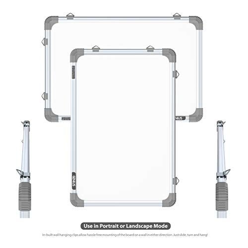Pragati Systems Genius Melamine (Non-Magnetic) Whiteboard for Kids & Home with Lightweight Aluminium Frame | Portable & Featherlight Marker Writing Board | Extra Small Size 1x1.5 Feet (Pack of 2) - Image 4