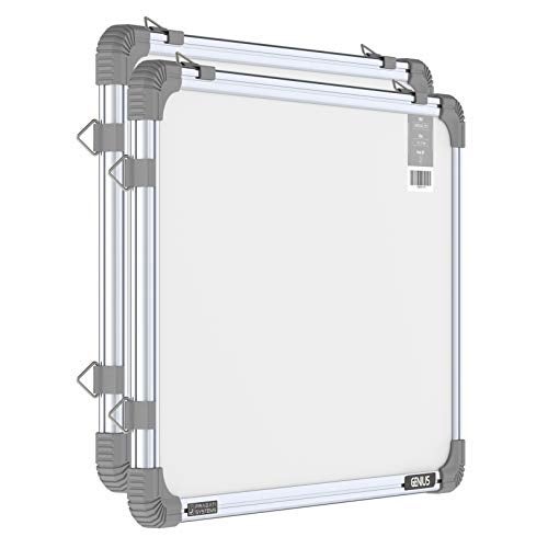 Pragati Systems Genius Melamine (Non-Magnetic) Whiteboard for Kids & Home with Lightweight Aluminium Frame | Portable & Featherlight Marker Writing Board | Extra Small Size 1x1.5 Feet (Pack of 2) - Image 1
