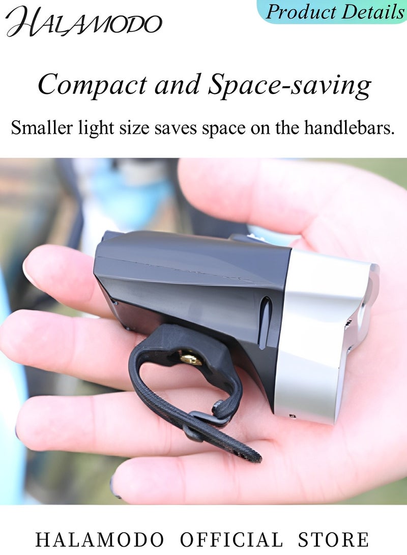 HALAMODO Bike Lights Super Bright Bike Headlight Waterproof Bicycle Light with USB Rechargeable & IXP6 Waterproof Mountain Bike Light for Road Cycling - Image 3