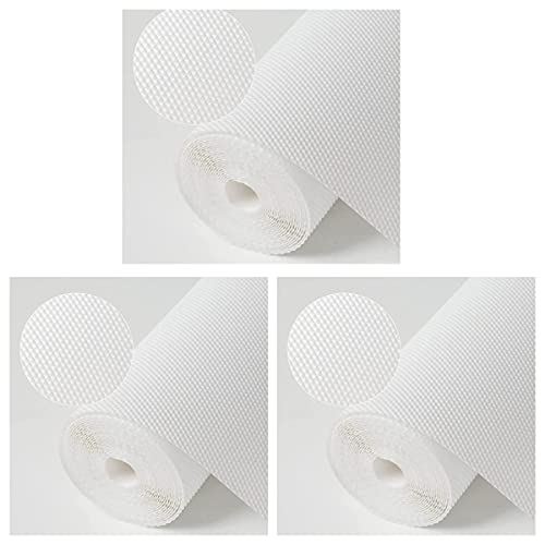 ElastPro (45 cm X 3 m X Pack of 3) FrostyWhiteEVA Food Grade Washable Anti Slip Mat/Sheet for Fridge, Shelf Liner, Table, Kitchen Drawer mat (Diamond Texture, Frosty White) - Image 2