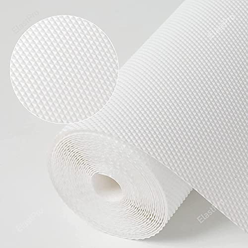 ElastPro (45 cm X 3 m X Pack of 3) FrostyWhiteEVA Food Grade Washable Anti Slip Mat/Sheet for Fridge, Shelf Liner, Table, Kitchen Drawer mat (Diamond Texture, Frosty White) - Image 1