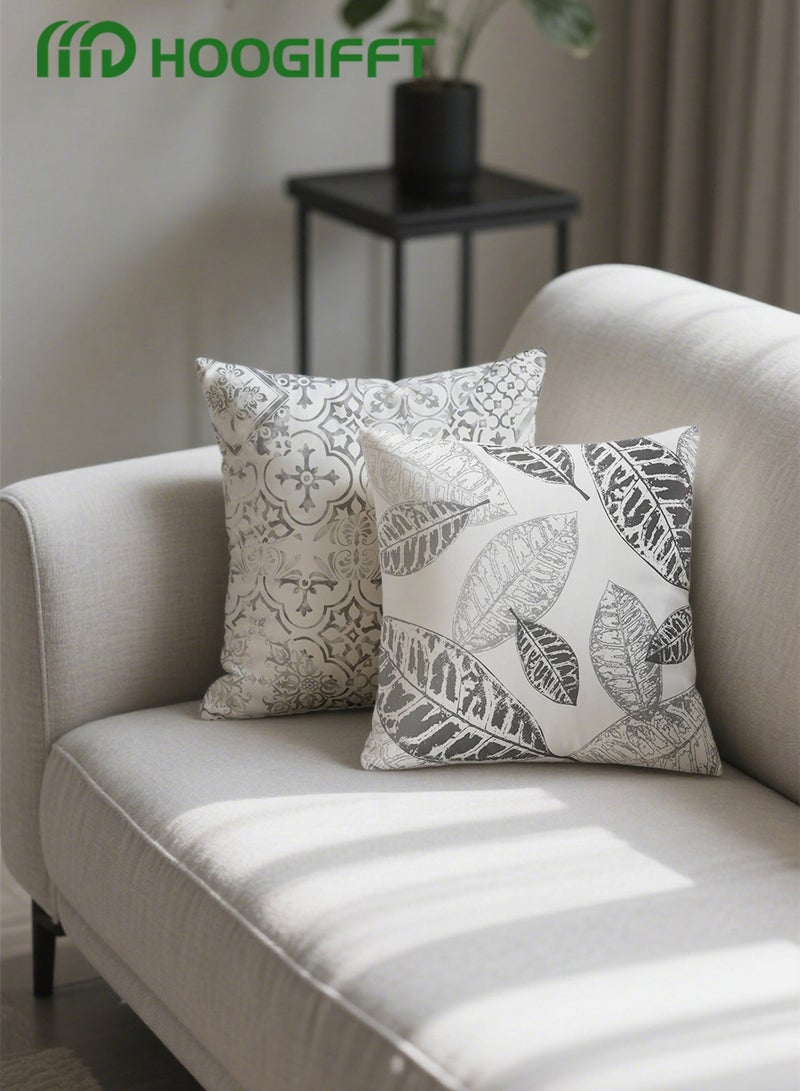 HOOGIFFT Pillow Covers Set of 4, Throw Pillow Cover, Modern style Cushion Covers 45cm x 45cm,For Living Room Sofa Couch Bed Pillowcases 18x18 inches（Double sided pattern） - Image 3