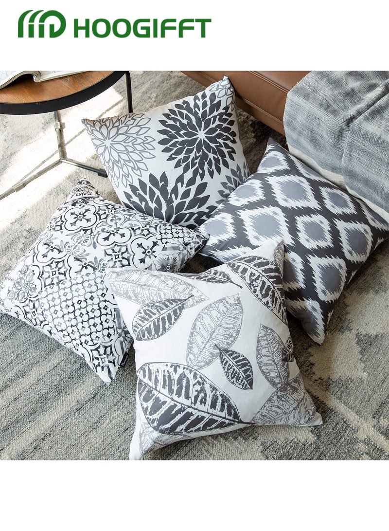 HOOGIFFT Pillow Covers Set of 4, Throw Pillow Cover, Modern style Cushion Covers 45cm x 45cm,For Living Room Sofa Couch Bed Pillowcases 18x18 inches（Double sided pattern） - Image 4