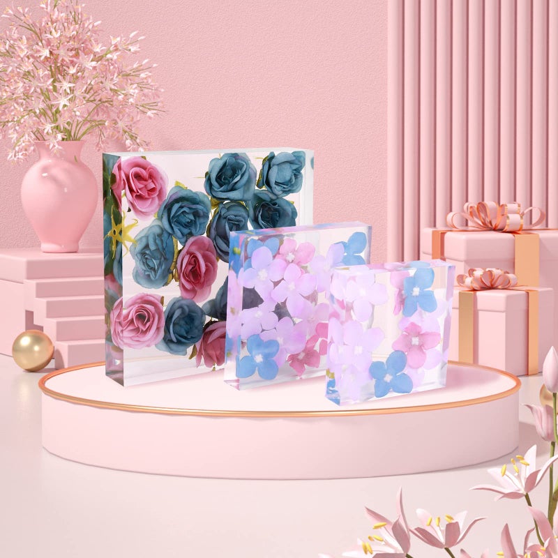 AOEDEO Square Silicone Molds for Resin, Large Resin Mold Glossy Deep Square Molds 6.6''x 2'' w (with 2 Small Square or Rectangular molds) Deep Epoxy Resin Molds for Flowers Bouquet Preservation - Image 5